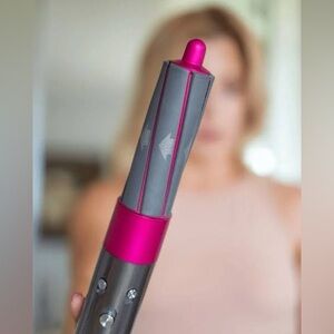 Dyson AirWrap full set in box nickel & fuschia